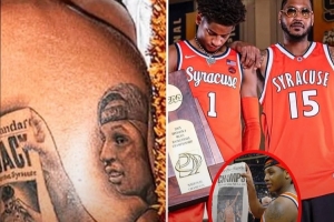 追随父亲的脚步!基扬-安东尼新增文身 以“传承”致敬父亲甜瓜! 追随父亲的脚步!基扬-安东尼新增文身 以“传承”致敬父亲甜瓜!