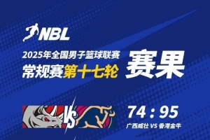 NBL常规赛今日赛果:广西威壮不敌中国香港金牛 NBL常规赛今日赛果:广西威壮不敌中国香港金牛