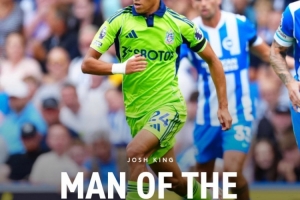 富勒姆官方:18岁英格兰中场约书亚-金当选首轮队内最佳球员 富勒姆官方:18岁英格兰中场约书亚-金当选首轮队内最佳球员