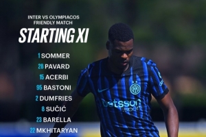 国米友谊赛首发:劳塔罗、小图拉姆、巴雷拉、佩塔-苏西奇出战 国米友谊赛首发:劳塔罗、小图拉姆、巴雷拉、佩塔-苏西奇出战