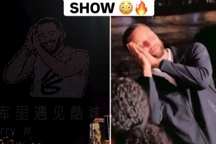 震撼!重庆用无人机表演库里超远三分 库里本人乐开花 震撼!重庆用无人机表演库里超远三分 库里本人乐开花