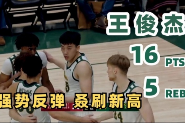NCAA生涯至今最高分!王俊杰16分&三分8中3集锦:助旧金山迎大胜 NCAA生涯至今最高分!王俊杰16分&三分8中3集锦:助旧金山迎大胜