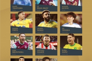 PFA英冠年度最佳阵容:特拉福德、田中碧、丹尼尔-詹姆斯在列 PFA英冠年度最佳阵容:特拉福德、田中碧、丹尼尔-詹姆斯在列