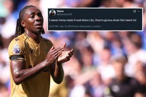 如你所愿!埃泽10年前社媒:等我成功了,你们肯定会找出这条推文 如你所愿!埃泽10年前社媒:等我成功了,你们肯定会找出这条推文