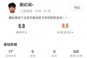 错失绝杀但仍被认可!蒯纪闻出战17分钟,传球成功率100%+1次中柱 错失绝杀但仍被认可!蒯纪闻出战17分钟,传球成功率100%+1次中柱