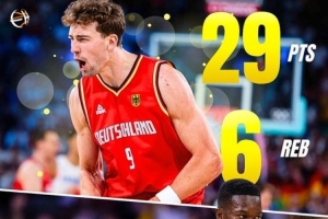 热身赛德国95-78战胜西班牙 小瓦格纳砍下29分6板&施罗德22分9助 热身赛德国95-78战胜西班牙 小瓦格纳砍下29分6板&施罗德22分9助