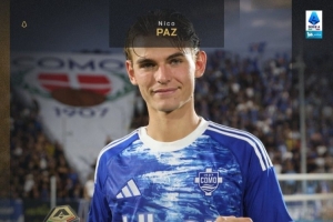 传射建功!20岁帕斯当选科莫2-0拉齐奥全场最佳球员 传射建功!20岁帕斯当选科莫2-0拉齐奥全场最佳球员