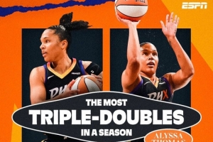 阿丽莎-托马斯12+16+15 单季三双数历史第1 连续15+助攻历史首人 阿丽莎-托马斯12+16+15 单季三双数历史第1 连续15+助攻历史首人