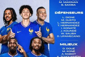 法国世预赛大名单:姆巴佩领衔,杜埃、奥利塞在列,埃基蒂克无缘 法国世预赛大名单:姆巴佩领衔,杜埃、奥利塞在列,埃基蒂克无缘