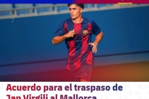 小将维尔吉利告别巴萨:我将终生铭记,实现了在巴萨踢球的梦想 小将维尔吉利告别巴萨:我将终生铭记,实现了在巴萨踢球的梦想