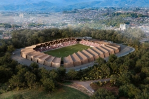 新奇!J3球队福岛联计划建造世界首个全木质体育场  新奇!J3球队福岛联计划建造世界首个全木质体育场 