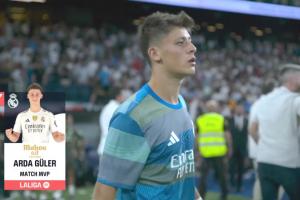 头球破门!居勒尔当选皇马vs马洛卡全场最佳球员 头球破门!居勒尔当选皇马vs马洛卡全场最佳球员