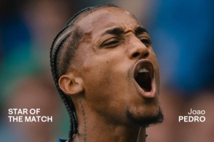 头球破门,若昂-佩德罗当选切尔西vs富勒姆一役队内最佳球员 头球破门,若昂-佩德罗当选切尔西vs富勒姆一役队内最佳球员