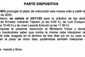 内格雷拉案调查延长6个月,巴尔韦德、恩里克、拉波尔塔将出庭 内格雷拉案调查延长6个月,巴尔韦德、恩里克、拉波尔塔将出庭