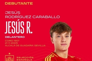 19岁赫苏斯-罗德里格斯完成西班牙首秀,也是科莫首位西班牙国脚 19岁赫苏斯-罗德里格斯完成西班牙首秀,也是科莫首位西班牙国脚