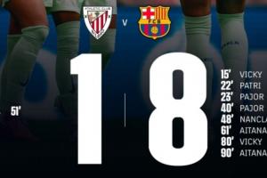 太残暴了!巴萨女足8-1横扫毕尔巴鄂女足,2场狂进16球只丢1球 太残暴了!巴萨女足8-1横扫毕尔巴鄂女足,2场狂进16球只丢1球