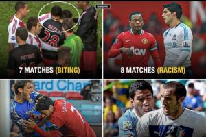 另类纪录!苏亚雷斯生涯被禁赛已达68场,多于因病伤缺的54场 另类纪录!苏亚雷斯生涯被禁赛已达68场,多于因病伤缺的54场