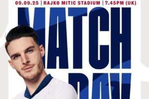 英格兰客战塞尔维亚首发：凯恩、格伊先发，埃泽、拉什福德替补