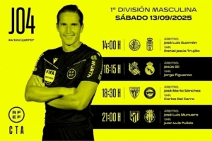 官方:赫苏斯-吉尔执法皇马客战皇社,穆努埃拉主裁马竞对阵黄潜 官方:赫苏斯-吉尔执法皇马客战皇社,穆努埃拉主裁马竞对阵黄潜