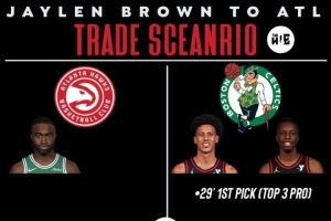 美媒模拟交易:老鹰出杰伦-约翰逊&奥孔古&首轮签 换杰伦-布朗 美媒模拟交易:老鹰出杰伦-约翰逊&奥孔古&首轮签 换杰伦-布朗