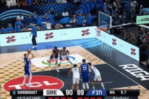 着急了!瓦尔托宁第3罚不中 杨图宁补篮不进 芬兰错过扳平良机! 着急了!瓦尔托宁第3罚不中 杨图宁补篮不进 芬兰错过扳平良机!