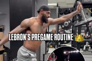 NBA官推晒詹姆斯上赛季赛前热身集锦 预热其生涯第23个赛季 NBA官推晒詹姆斯上赛季赛前热身集锦 预热其生涯第23个赛季