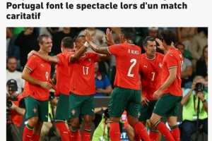 慈善赛-葡萄牙传奇4-1世界传奇,菲戈欧文破门德约卡夫失点 慈善赛-葡萄牙传奇4-1世界传奇,菲戈欧文破门德约卡夫失点