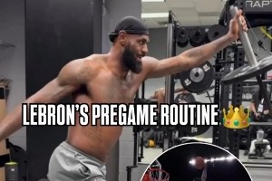 官方晒詹姆斯赛前训练:想知道怎么成为得分王吗?首先别迟到! 官方晒詹姆斯赛前训练:想知道怎么成为得分王吗?首先别迟到!