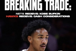 名记:篮网在巴夫金交易中送给老鹰11万美元现金 名记:篮网在巴夫金交易中送给老鹰11万美元现金