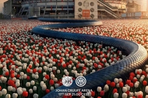 客战阿贾克斯!国米发布欧冠海报:蓝黑灵蛇突袭克鲁伊夫球场 客战阿贾克斯!国米发布欧冠海报:蓝黑灵蛇突袭克鲁伊夫球场