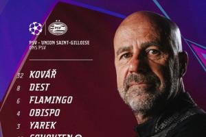 埃因霍温vs圣吉罗斯首发:36岁佩里西奇先发,小将万纳尔替补待命 埃因霍温vs圣吉罗斯首发:36岁佩里西奇先发,小将万纳尔替补待命