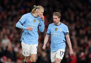 欧足联预测曼城vs那不勒斯首发：哈兰德领衔，德布劳内战旧主