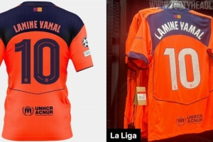 变丑了?巴萨第三球衣只能印白色字体,看起来效果差多了 变丑了?巴萨第三球衣只能印白色字体,看起来效果差多了