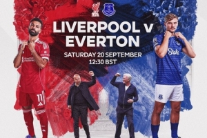 英超官方晒海报预热默西赛德郡德比:红色还是蓝色? 英超官方晒海报预热默西赛德郡德比:红色还是蓝色?