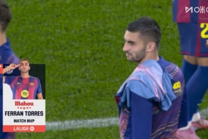 梅开二度!费兰-托雷斯当选巴萨3-0赫塔费一役全场最佳 梅开二度!费兰-托雷斯当选巴萨3-0赫塔费一役全场最佳