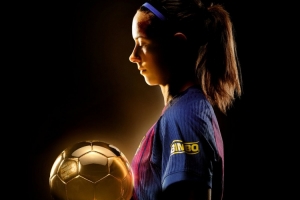 巴萨晒邦马蒂金球奖海报,连续三年蝉联女足金球 巴萨晒邦马蒂金球奖海报,连续三年蝉联女足金球