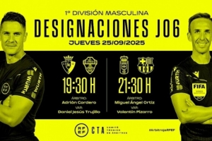 西甲第6轮裁判安排:奥蒂兹执法巴萨,科尔德罗主裁奥萨苏纳 西甲第6轮裁判安排:奥蒂兹执法巴萨,科尔德罗主裁奥萨苏纳