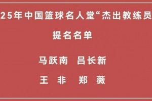 王非&郑薇在列 篮协发文介绍名人堂“杰出教练员”提名名单 王非&郑薇在列 篮协发文介绍名人堂“杰出教练员”提名名单