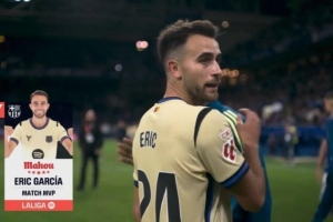 打进扳平进球,埃里克-加西亚当选巴萨3-1客胜奥维耶多全场最佳 打进扳平进球,埃里克-加西亚当选巴萨3-1客胜奥维耶多全场最佳