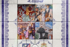 预热焦点战!马竞发布壁画复古风格德比战海报 预热焦点战!马竞发布壁画复古风格德比战海报