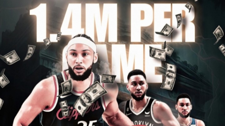 这不比捡钱快?本西过去4年场均赚140万 打108场赚1.475亿 这不比捡钱快?本西过去4年场均赚140万 打108场赚1.475亿