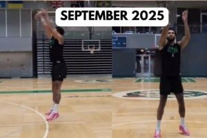 塔图姆时隔四个月重返球场后抱怨:动作生疏地像个混蛋 塔图姆时隔四个月重返球场后抱怨:动作生疏地像个混蛋