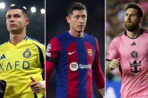 现役射手榜前十:C罗梅西前二!莱万第三,胡尔克第9内马尔第10 现役射手榜前十:C罗梅西前二!莱万第三,胡尔克第9内马尔第10