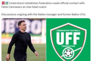 罗马诺:卡纳瓦罗获乌兹别克斯坦足协正式接触,正讨论执教国家队 罗马诺:卡纳瓦罗获乌兹别克斯坦足协正式接触,正讨论执教国家队