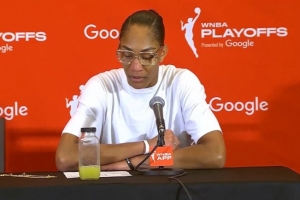 阿贾-威尔逊:对联盟总裁的言论感到恶心 很高兴科利尔为球员说话 阿贾-威尔逊:对联盟总裁的言论感到恶心 很高兴科利尔为球员说话