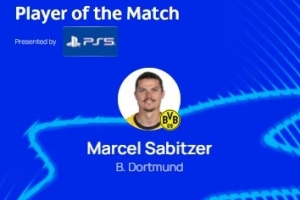 1助攻3关键传球，萨比策当选多特4-1毕尔巴鄂竞技一役全场最佳