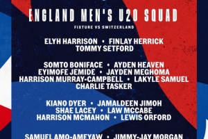 英格兰U20名单:海文、谢伊-莱西、塞特福德、沃特森在列 英格兰U20名单:海文、谢伊-莱西、塞特福德、沃特森在列