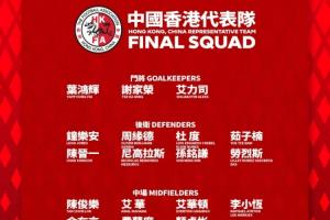 备战亚预赛!中国香港大名单:陈晋一、李小恒、安永佳入选 备战亚预赛!中国香港大名单:陈晋一、李小恒、安永佳入选
