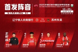 辽宁铁人vs苏州东吴,今日首发名单! 辽宁铁人vs苏州东吴,今日首发名单!