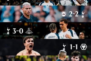 渐入佳境,热刺晒近期战绩:4胜3平连续7场不败 渐入佳境,热刺晒近期战绩:4胜3平连续7场不败